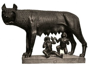The Legend of Rome - Romulus and Remus being suckled by a 'she-wolf'