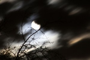 The Moon shrouded in shadow, mystery, darkness and intrigue....
