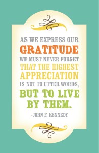 This is appreciation, thankfulness and gratitude. It matters.