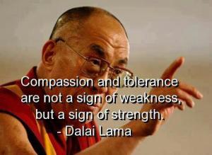 The Dalai Lama's beautiful quote on compassion and tolerance.