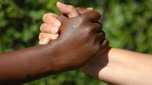 Shake hands with all your fellow-beings, irrespective of caste, class, race or creed -  be there for them, for better of for worse
