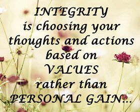 The true meaning of integrity.....