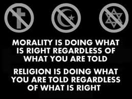 Morality and Religion - a vast difference in thought!