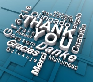 Learn to say, "Thank You."