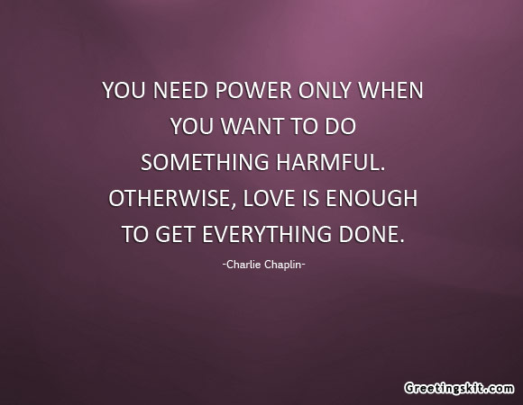 Charlie Chaplin said it best!