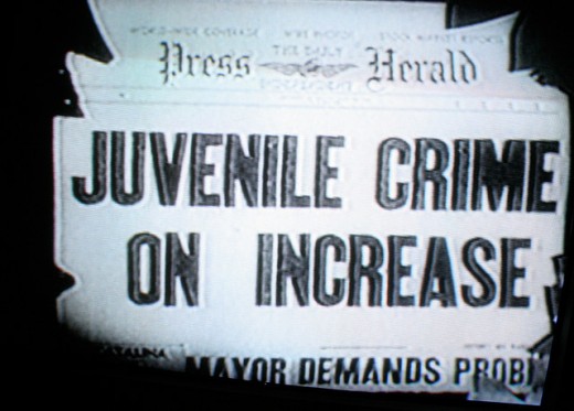 Headlines in the newspapers - "Juvenile Crime Increases Daily...."