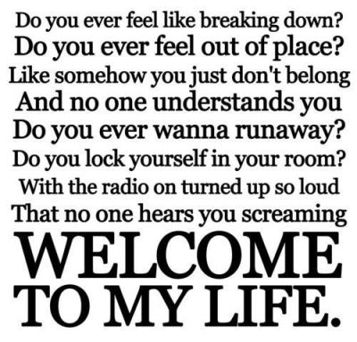Lyrics of "Welcome to My Life" - Simple Plan