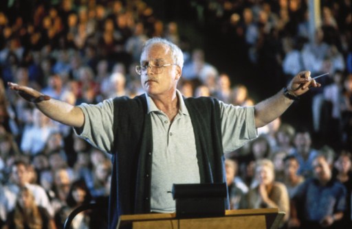 Glenn conducts the schoolo band playing his own opus.