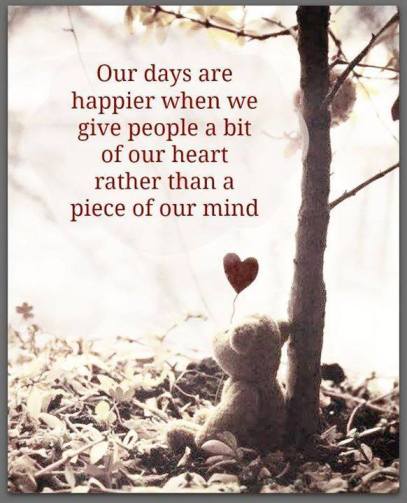 Happier days come when we reach out to help others.