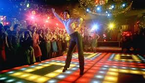 "Travolting" - a form of disco-dancing made popular by John Travolta in "Saturday Night Fever."