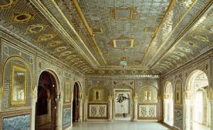 The interior of a landlord's Haveli in Medieval Indian Times.