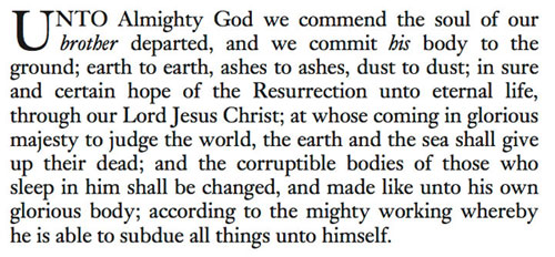 "Ashes to Ashes, Dust to Dust"