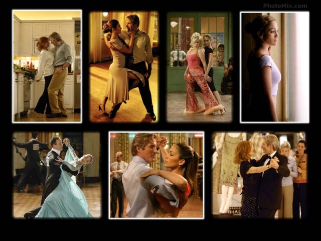 Scenes from the movie, "Shall We Dance?" starring Richard Gere and Jennifer Lopez.