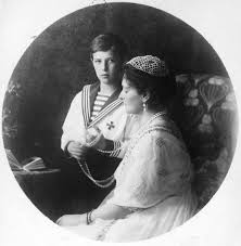 Tsarina Alexandra and her son, Tsarevich Alexei.