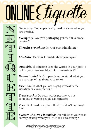 The Rules of Online Etiquette
